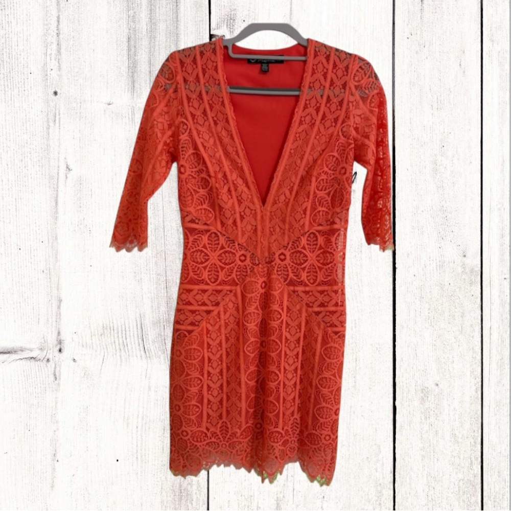 For Love And Lemons Vibrant Orange Dress